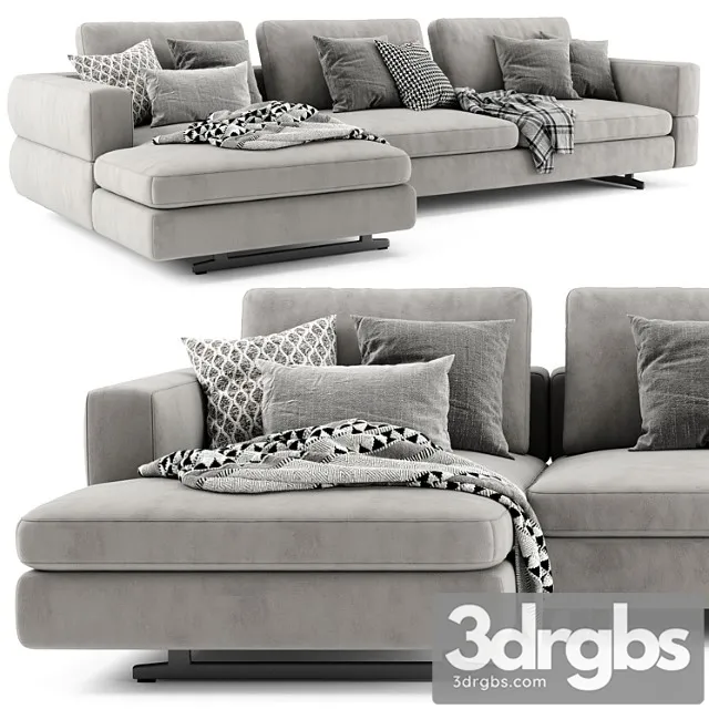 Bonaldo ever more chaise longue sofa 2 3D Model Download