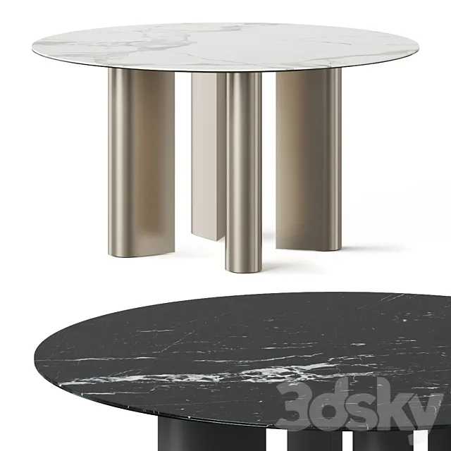 Bonaldo Geometric Round Dining Table 3DModel Bonaldo Geometric Round Dining Table 3DModel
