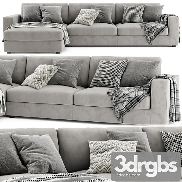 Bonaldo hiro chaise longue sofa 2 3D Model Download