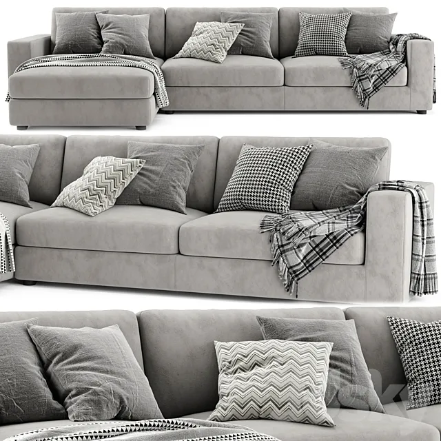 Bonaldo Hiro Chaise Longue Sofa 3D Model