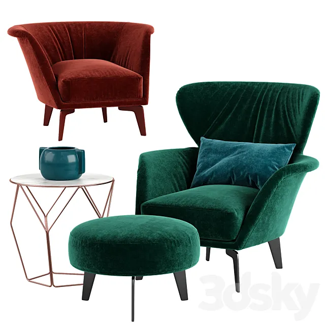 Bonaldo Lovy armchair 3DModel Bonaldo Lovy armchair 3DModel