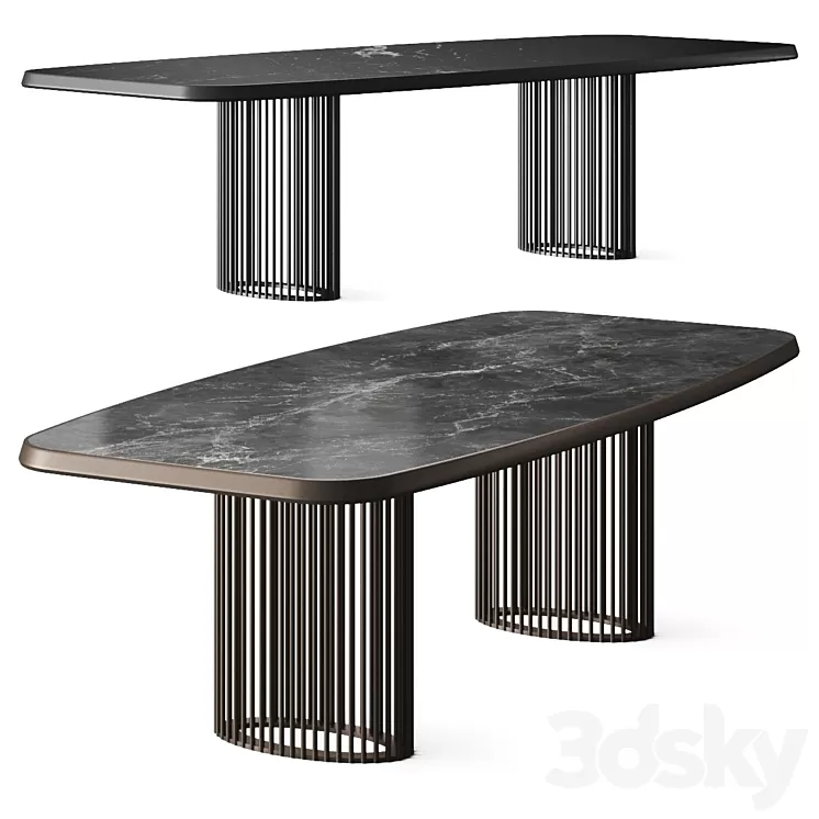 Bonaldo Luna Bianca Dining Tables 3D Model Free Download