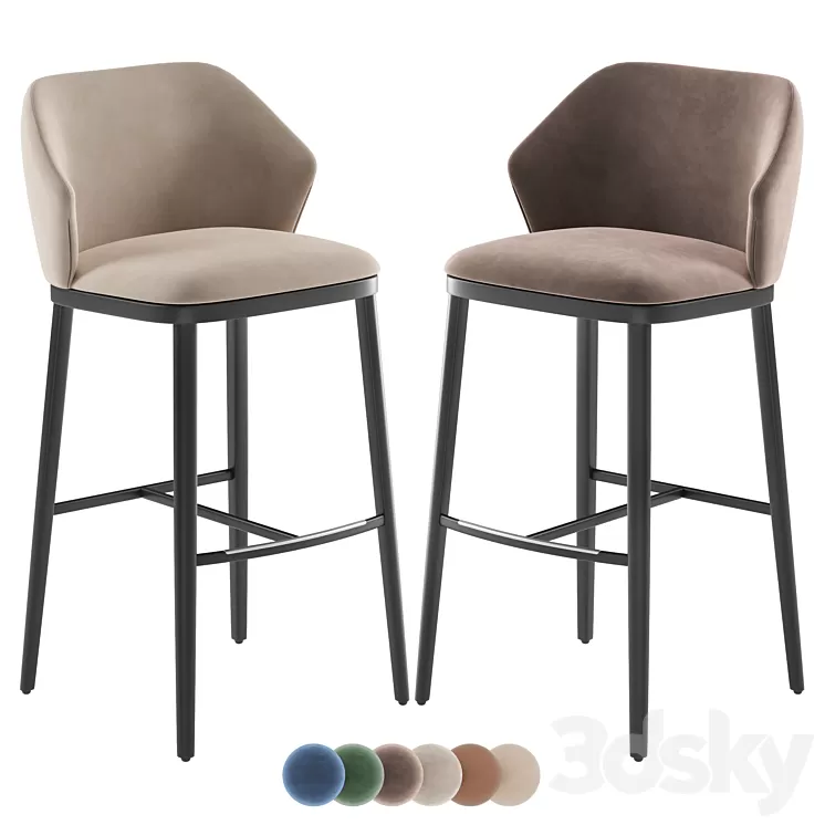 Bonaldo Mida too barstool 3D Model Bonaldo Mida too barstool 3D Model