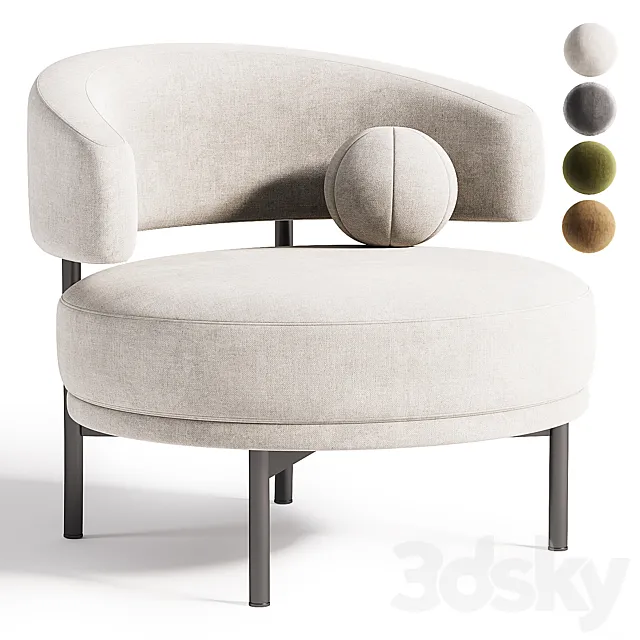 Bonaldo Neuilly Lounge Armchair 3D Model Bonaldo Neuilly Lounge Armchair 3D Model