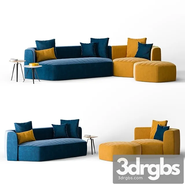 Bonaldo panorama sofa 2 3D Model Download