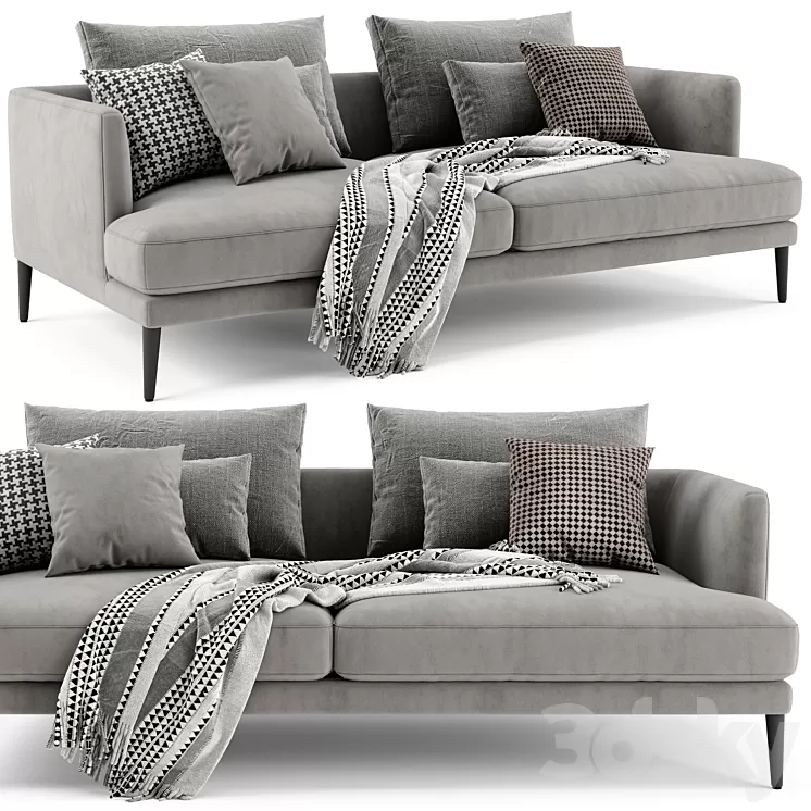 Bonaldo Paraiso 2 Seats Sofa 3D Model Free Download