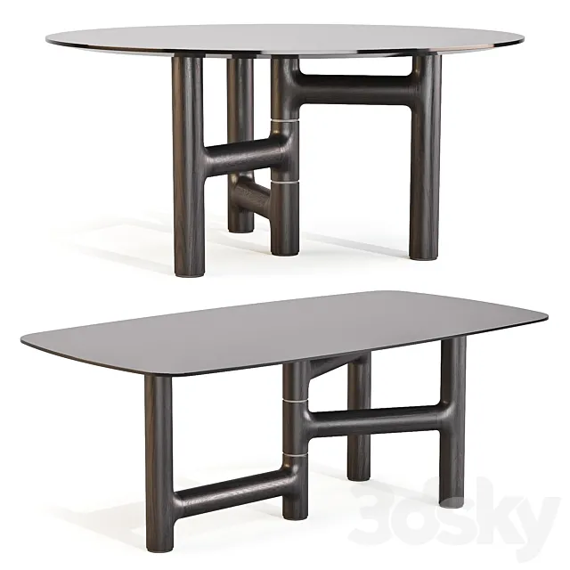 Bonaldo: Pivot – Dining Tables Set-01 3D Model Bonaldo: Pivot – Dining Tables Set-01 3D Model