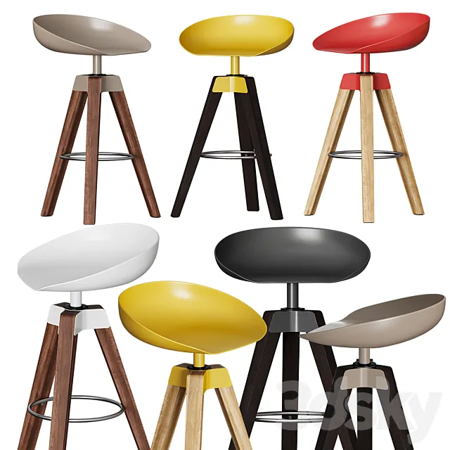 Bonaldo Plumage Stool 3DModel Bonaldo Plumage Stool 3DModel