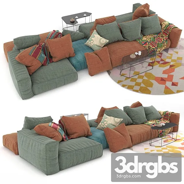 Bonaldo Sofa 02 3D Model Download