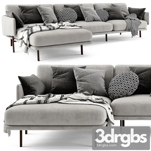 Bonaldo Structure Chaise Longue Sofa 3D Model Download
