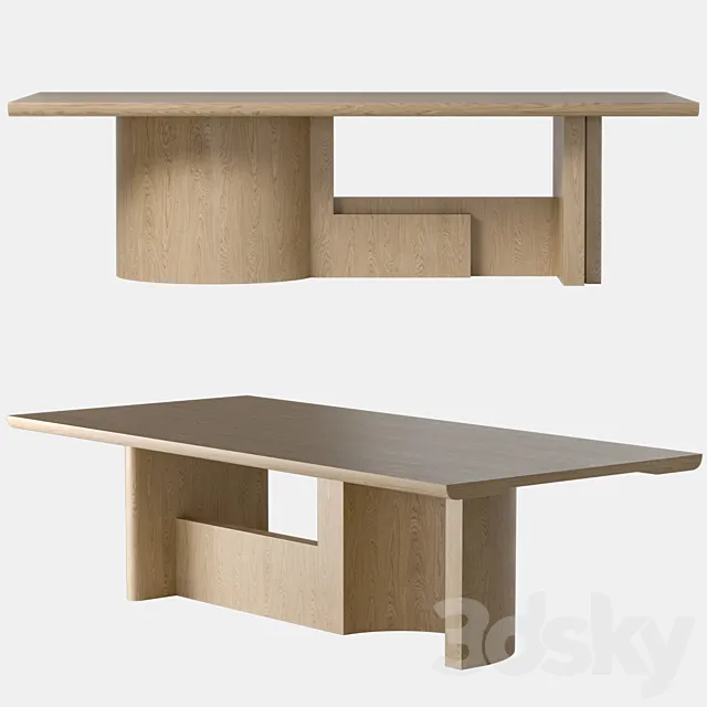 Boneau Dining Table 3D Model