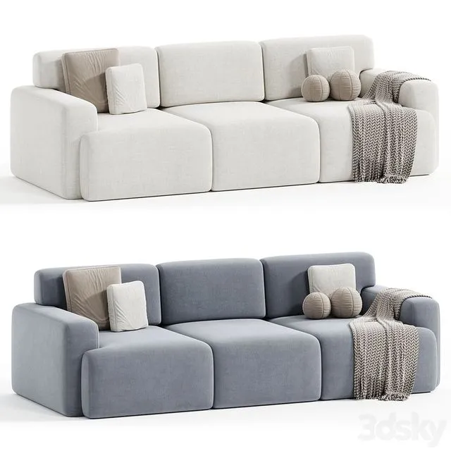 Bonent Sofa Velvet Eclipse 3D Model Bonent Sofa Velvet Eclipse 3D Model