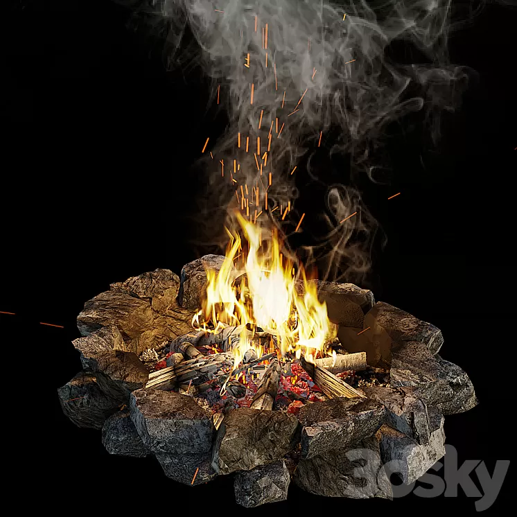 Bonfire 3D Model