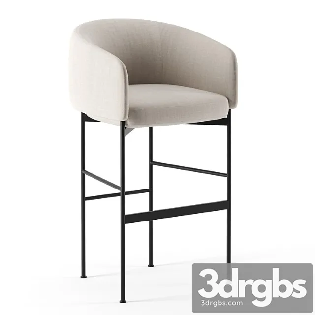 Bonnet Bar Chair By Adea 3D Model Download
