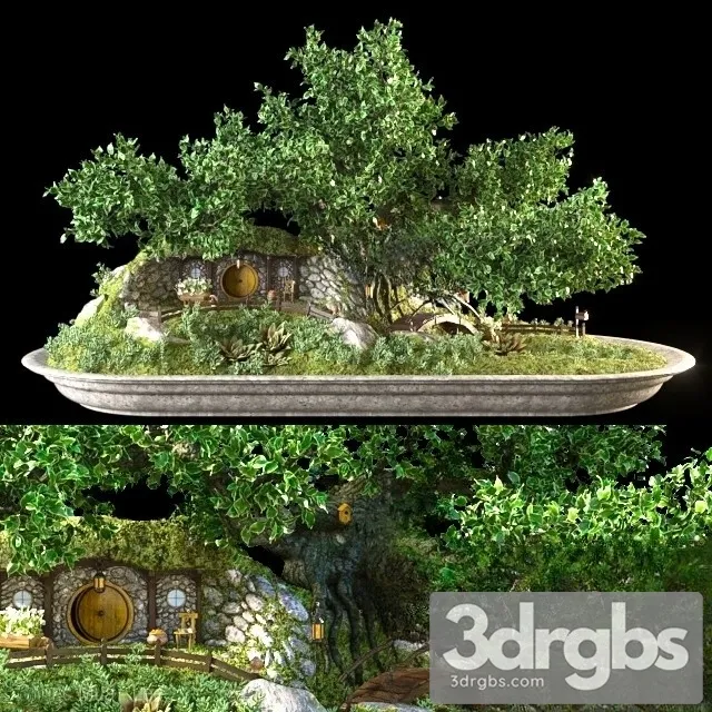 Bonsai in the style of the Hobbit 3D Model Download