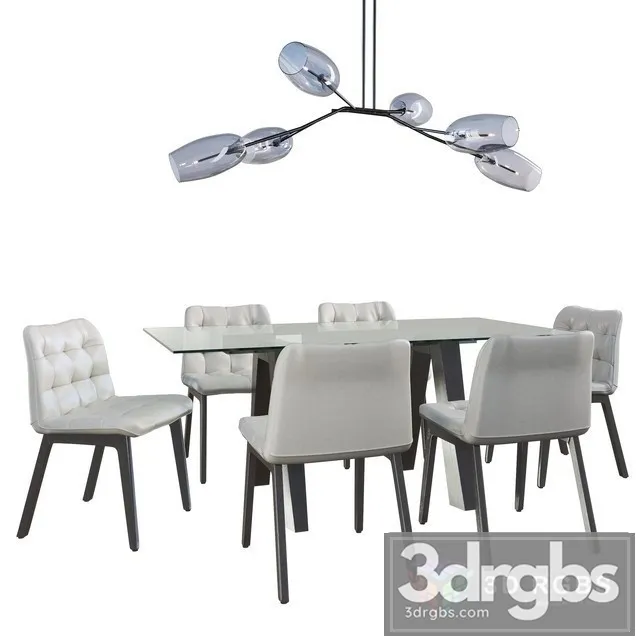 Bontempi Casa Table and Chair 3D Model Download Bontempi Casa Table and Chair 3D Model Download