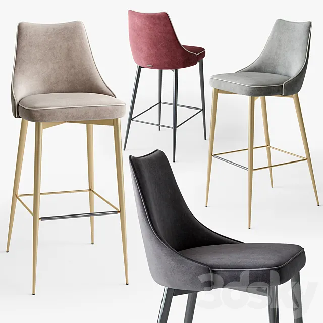 Bontempi clara barstool 3D Model Bontempi clara barstool 3D Model