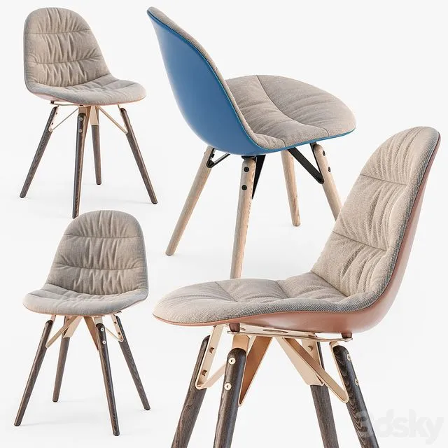 Bontempi Mood covered chair 3D Model