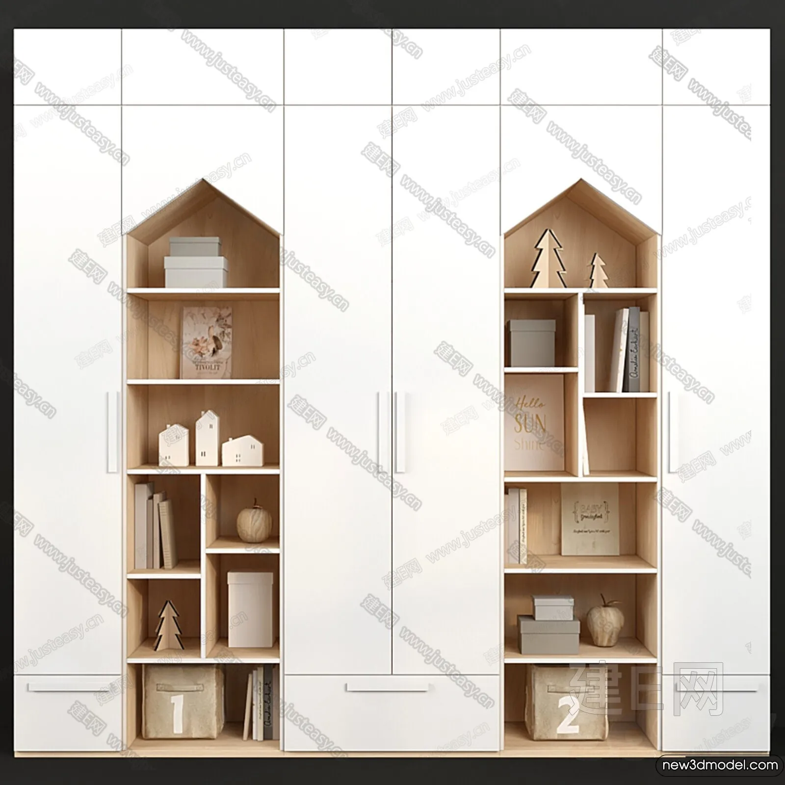 Book Case 3D Furniture Models – Interior 3D Model – 009 Book Case 3D Furniture Models – Interior 3D Model – 009
