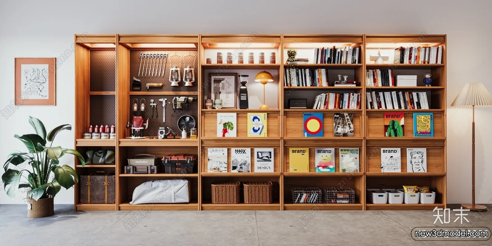 Book Case 3D Furniture Models – Interior 3D Model – 025 Book Case 3D Furniture Models – Interior 3D Model – 025