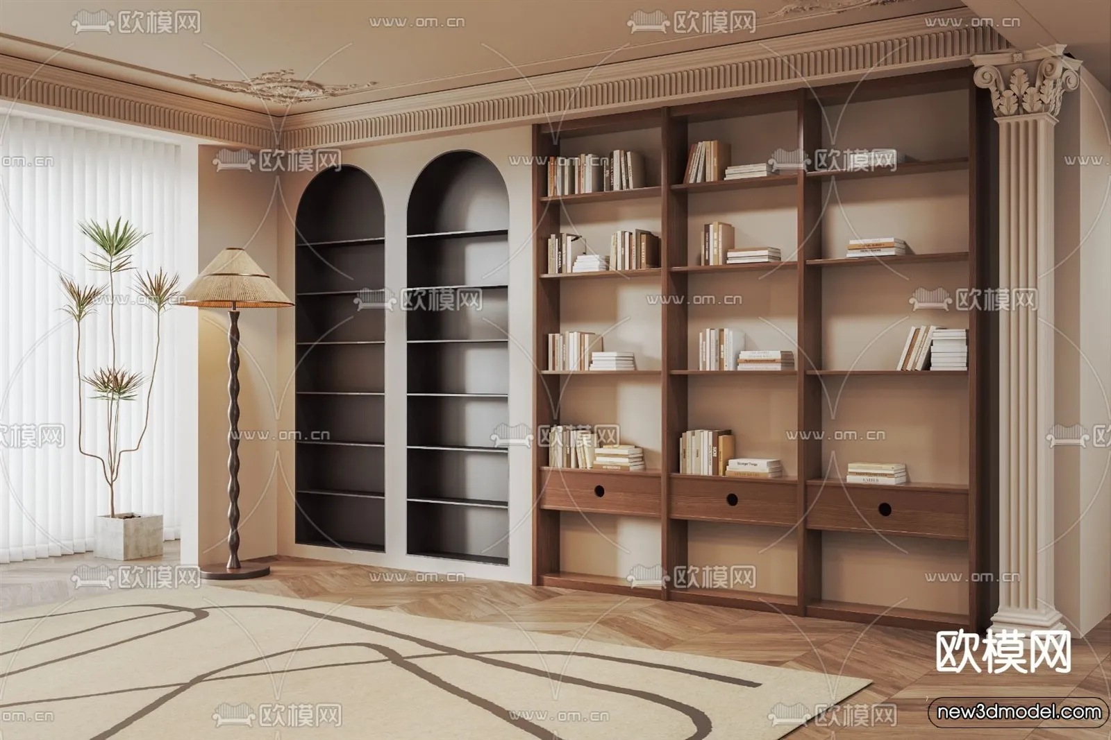Book Case 3D Furniture Models – Interior 3D Model – 085 Book Case 3D Furniture Models – Interior 3D Model – 085