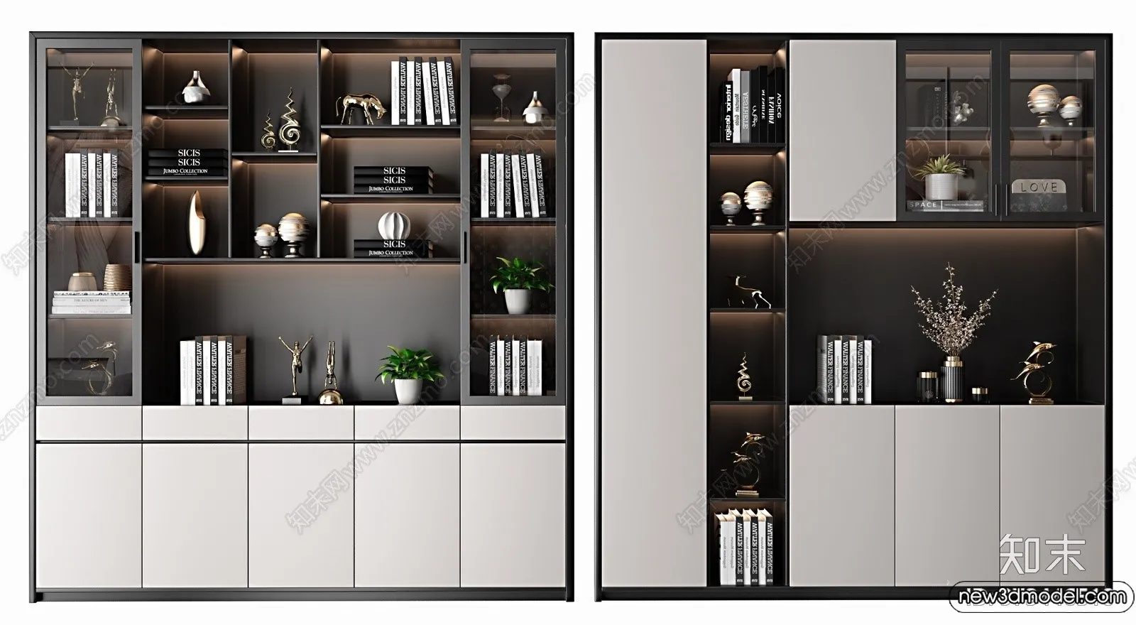 Book Case 3D Furniture Models – Interior 3D Model – 088 Book Case 3D Furniture Models – Interior 3D Model – 088