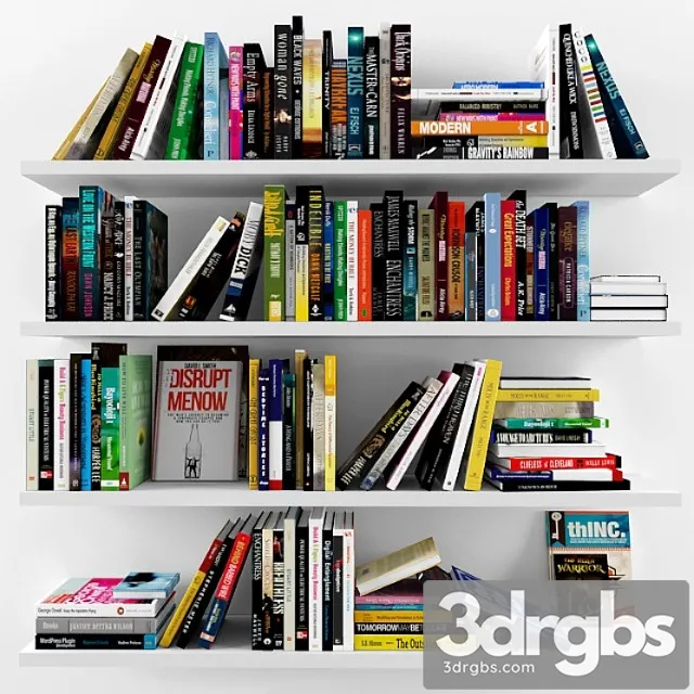 Book collection 3D Model Download