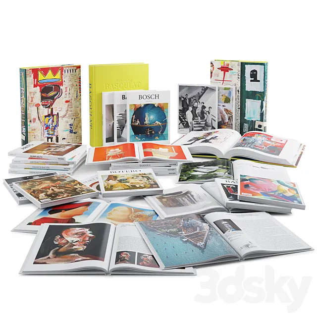 Book Collection Set 1 3D Model