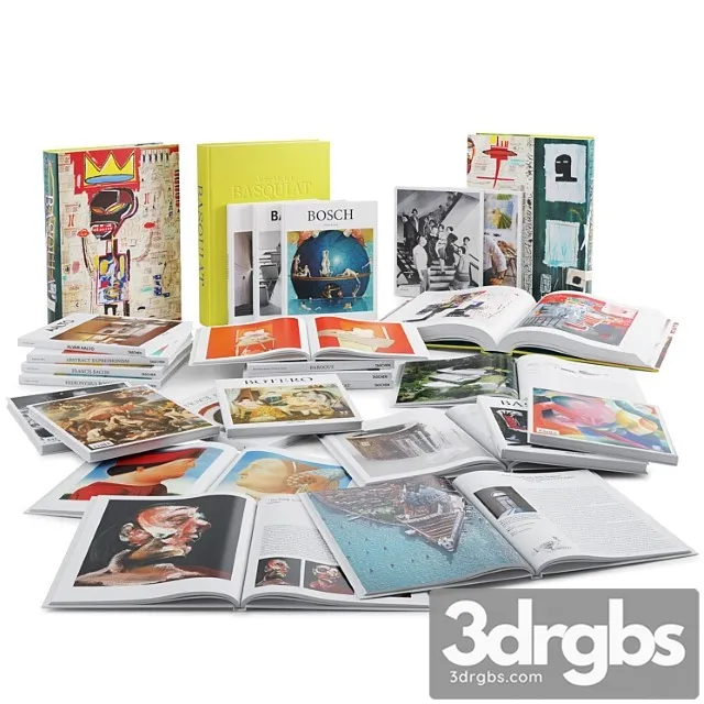 Book collection set 1 3D Model Download