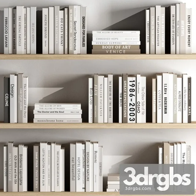 Book Set 4 3D Model Download