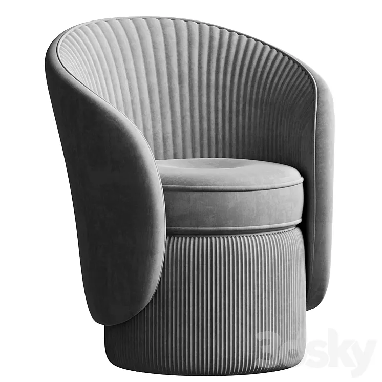 Booka armchair 3D Model Free Download