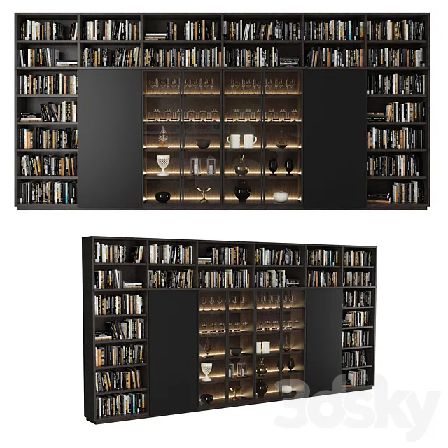 Bookcase 07 3D Model Bookcase 07 3D Model