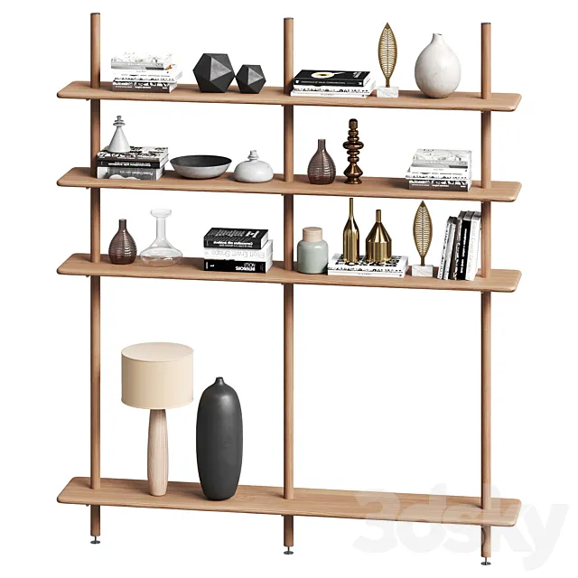 Bookcase 2 by SIORI 3D Model