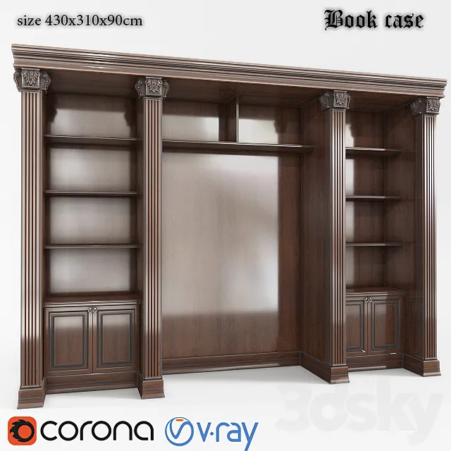 Bookcase (Bookcase) 3DModel Bookcase (Bookcase) 3DModel