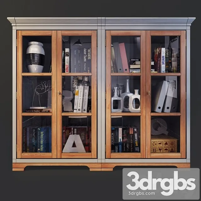 Bookcase Buffet Cuntry Tslub Fly 3D Model Download