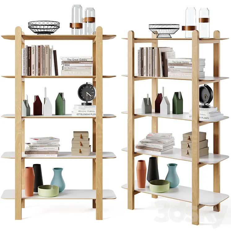 Bookcase Falcao by Cosmo 3D Model Free Download