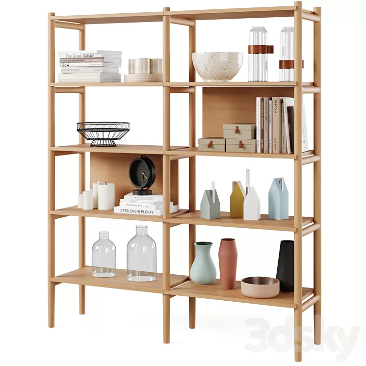 Bookcase HOLTON by Rowico Home 3D Model Free Download