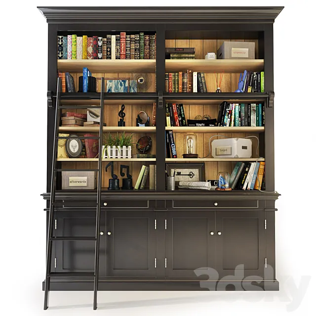 Bookcase library Versailles. Maisons du monde 3D Model