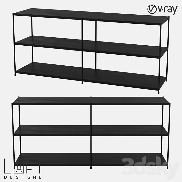 Bookcase LoftDesigne 81514 model 3D Model Bookcase LoftDesigne 81514 model 3D Model