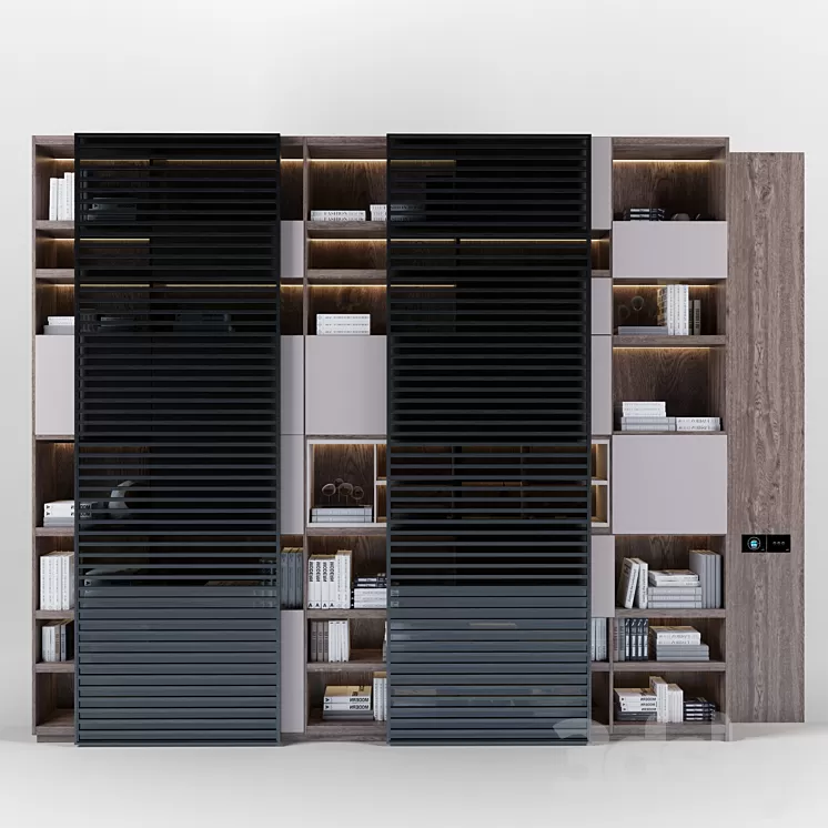 Bookcase Modern 3D Model Bookcase Modern 3D Model