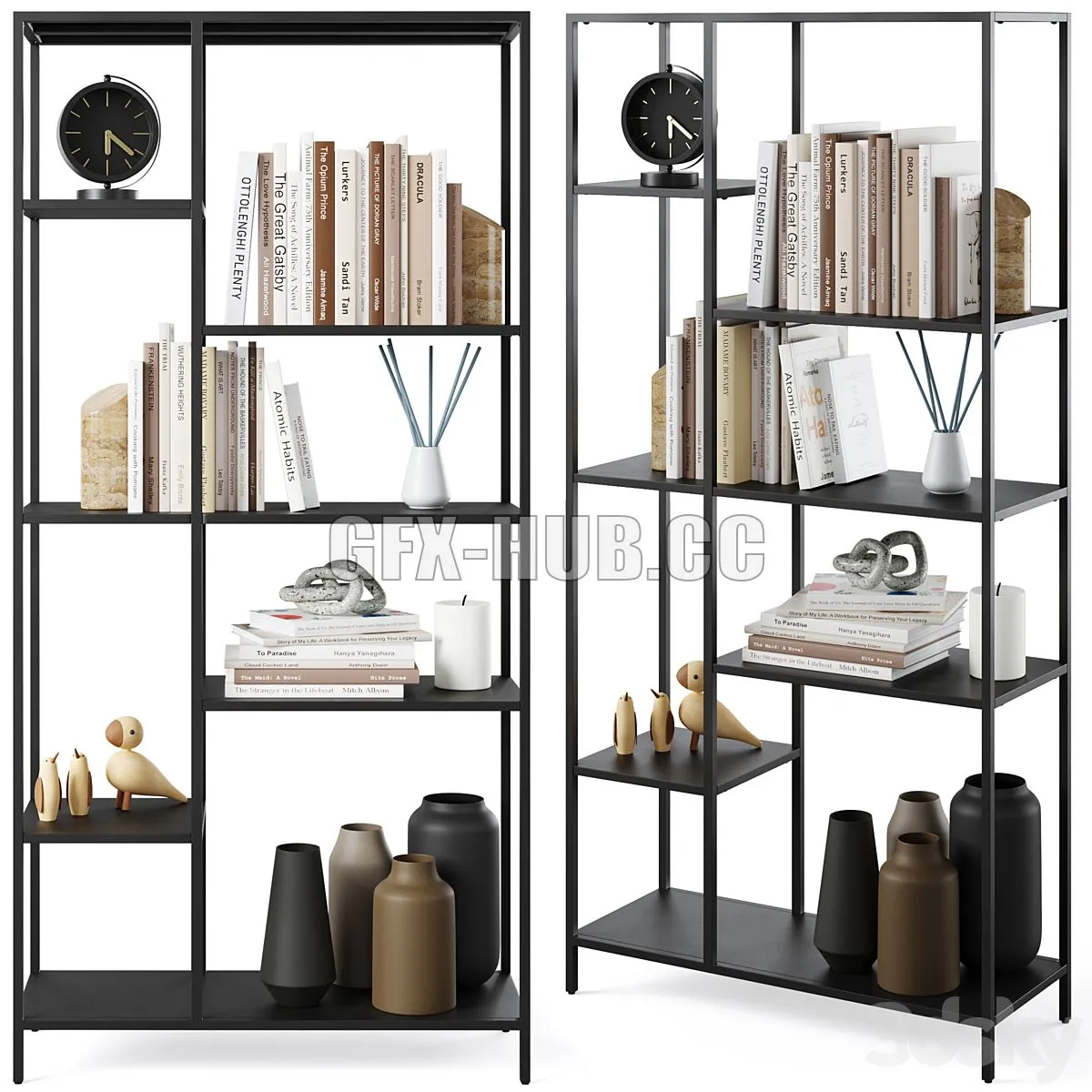 Bookcase Newcastle by Actona 3D Model