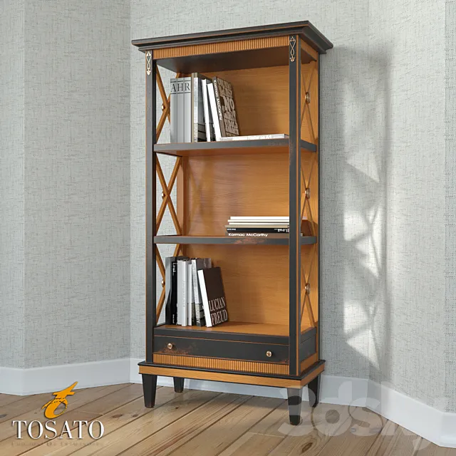 Bookcase Tosato Nero Miele 3D Model