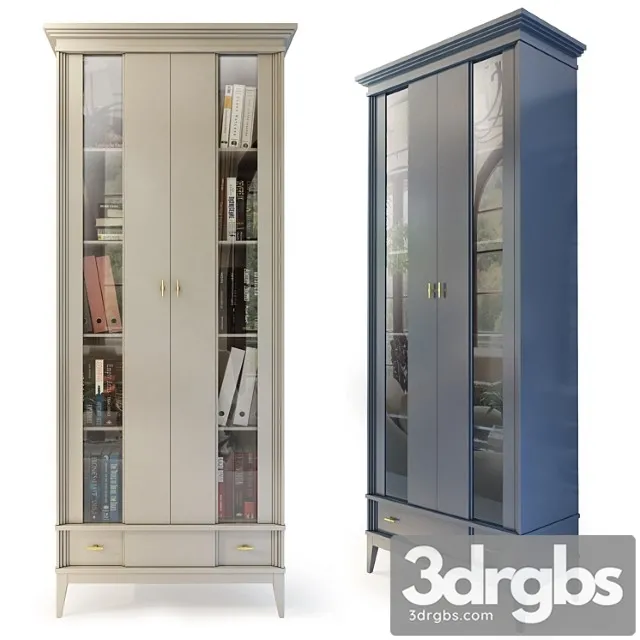 Bookcase two-door manhattan. bookcase 3D Model Download