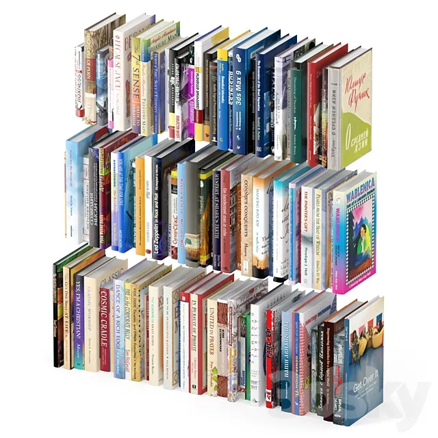 Books 100pcs 3D Model Books 100pcs 3D Model