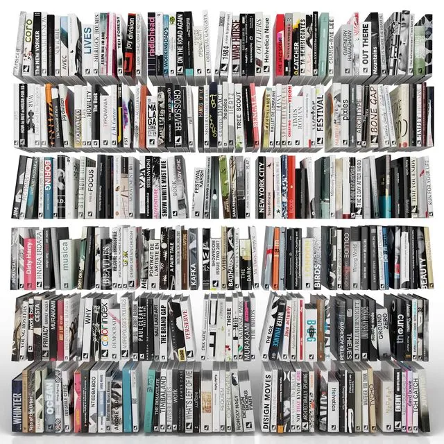 Books (150 items) Part 1 3D Model Books (150 items) Part 1 3D Model