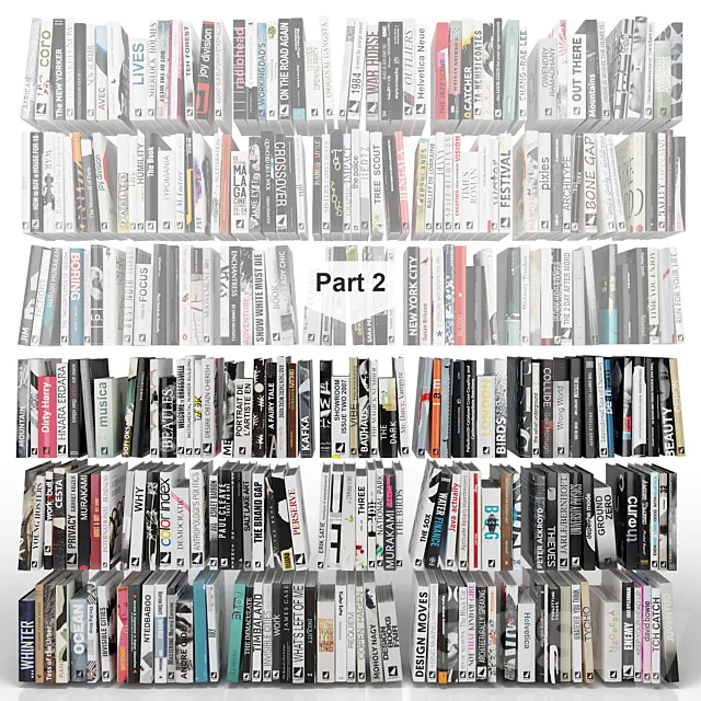 Books (150 items) Part 2 3D Model Books (150 items) Part 2 3D Model