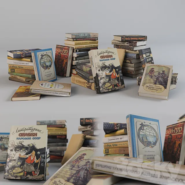 Books 3D Model