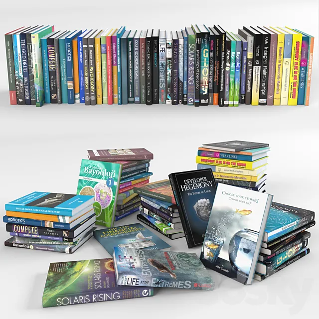 Books _ Books (set 5) 3D Model