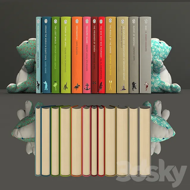 Books and hares 3DModel Books and hares 3DModel