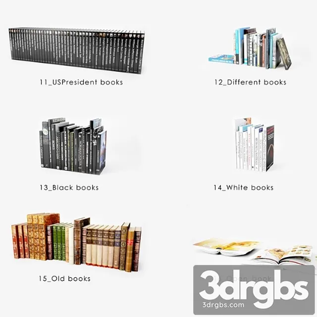 Books books 3D Model Download